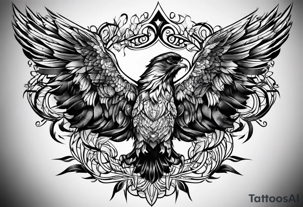 name on chest tattoo idea