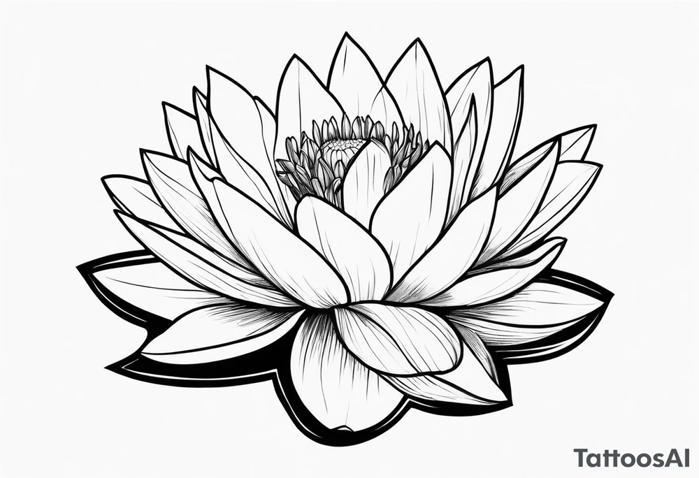 a tattoo with a waterlily and a gladiolus with two surnames tattoo idea