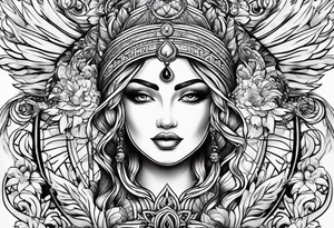Freedom and peace and love tattoo idea