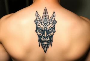 african mask tattoo idea