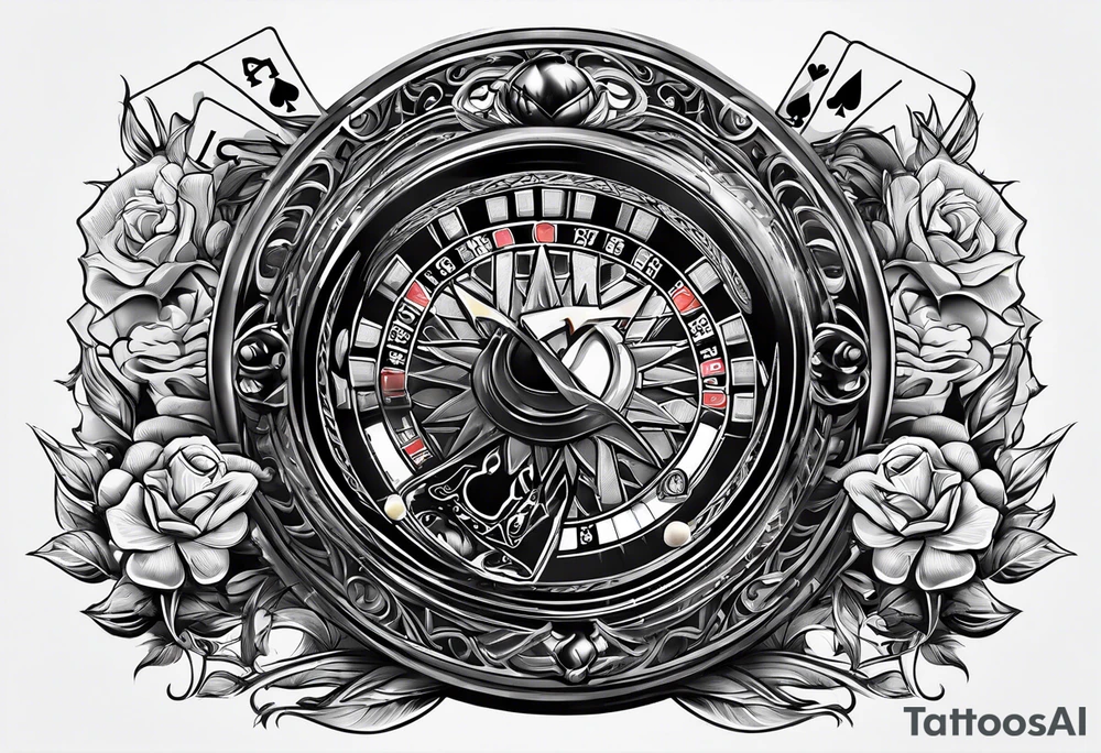 bet on me with gambling background tattoo idea