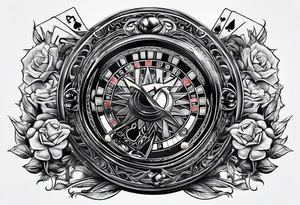 bet on me with gambling background tattoo idea