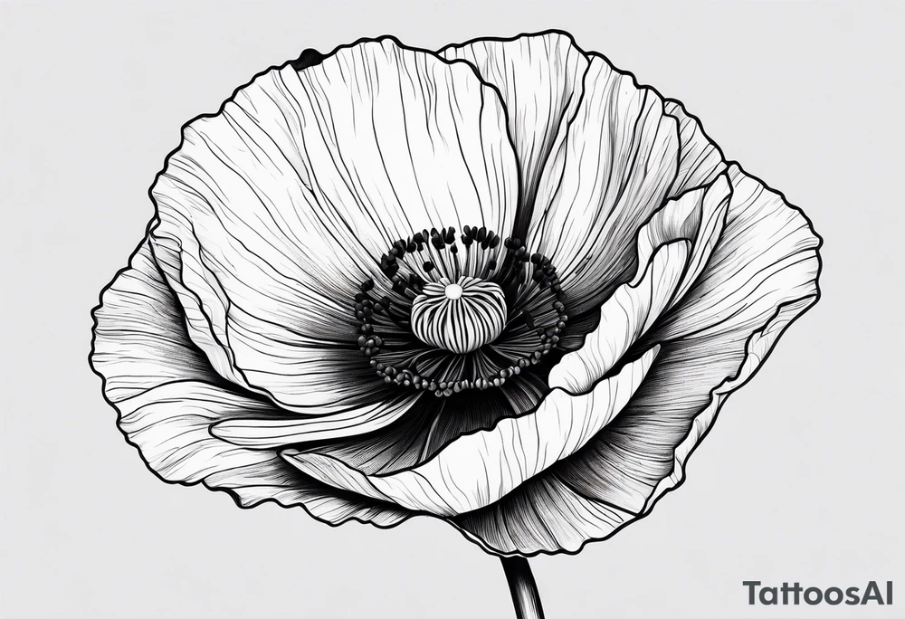 Poppy flower tattoo idea