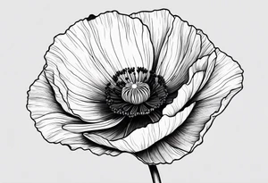 Poppy flower tattoo idea
