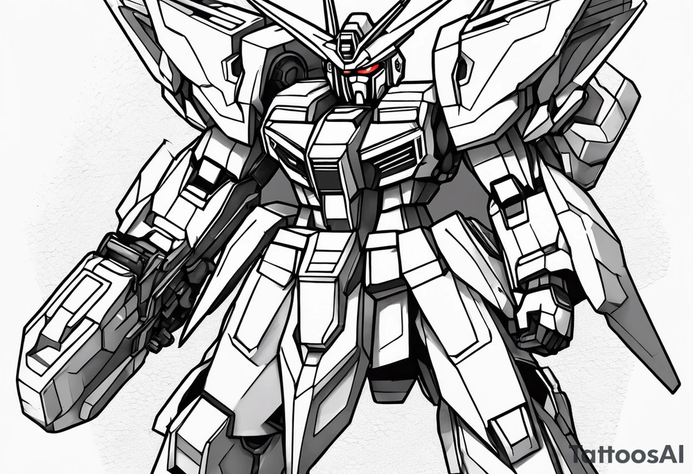 Gundam 3d tattoo idea