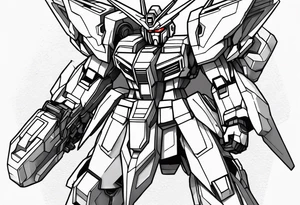 Gundam 3d tattoo idea