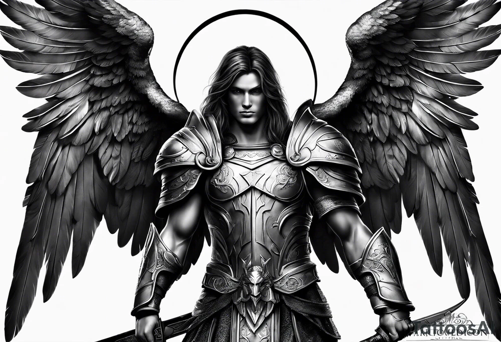 archangel warrior tattoo idea
