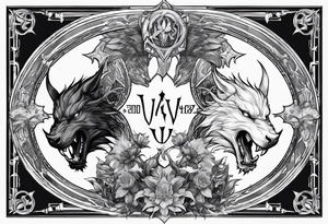 Hydaelyn versus Zodiark from final fantasy 14 tattoo idea