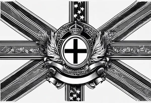 English flag skinner name tattoo idea
