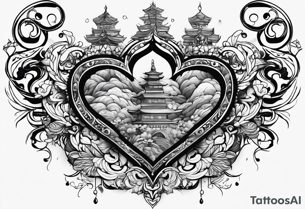 Heart and mind balance quote tattoo tattoo idea