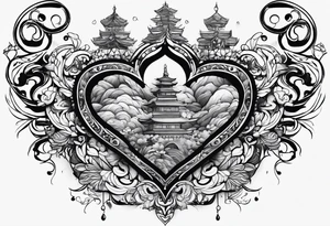 Heart and mind balance quote tattoo tattoo idea