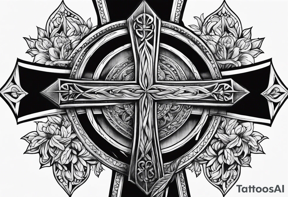 Nailed to cross tattoo idea