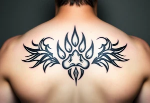 Majestic Siberian husky paw print tattoo idea
