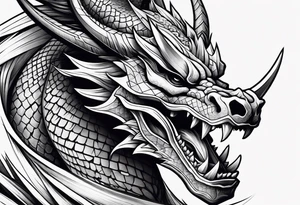 Dragon Samurai skull tattoo idea