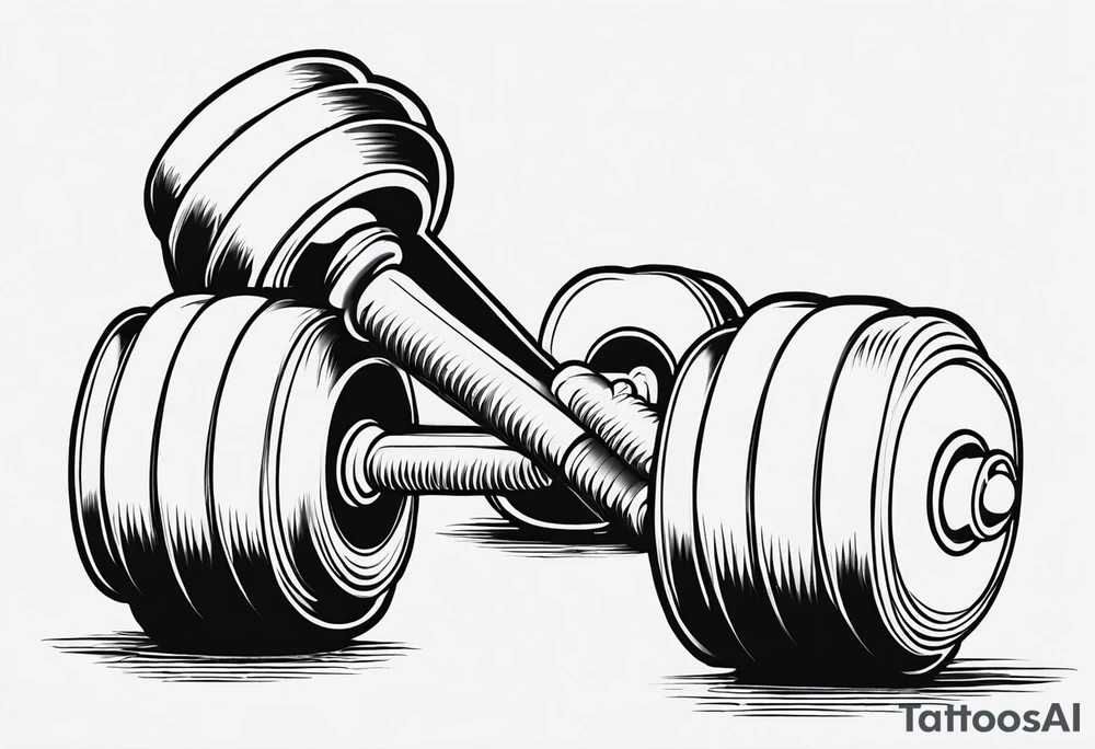 dumbbells tattoo idea