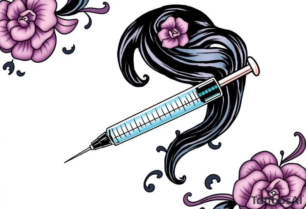 syringe  junkie tattoo idea