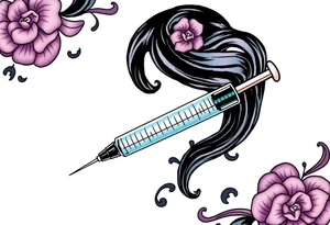 syringe  junkie tattoo idea