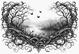 long decaying vines tattoo idea