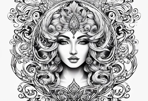 Decorative swirl tattoo idea