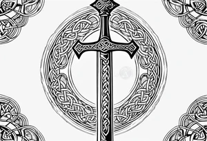 celtic mythology sword tattoo idea