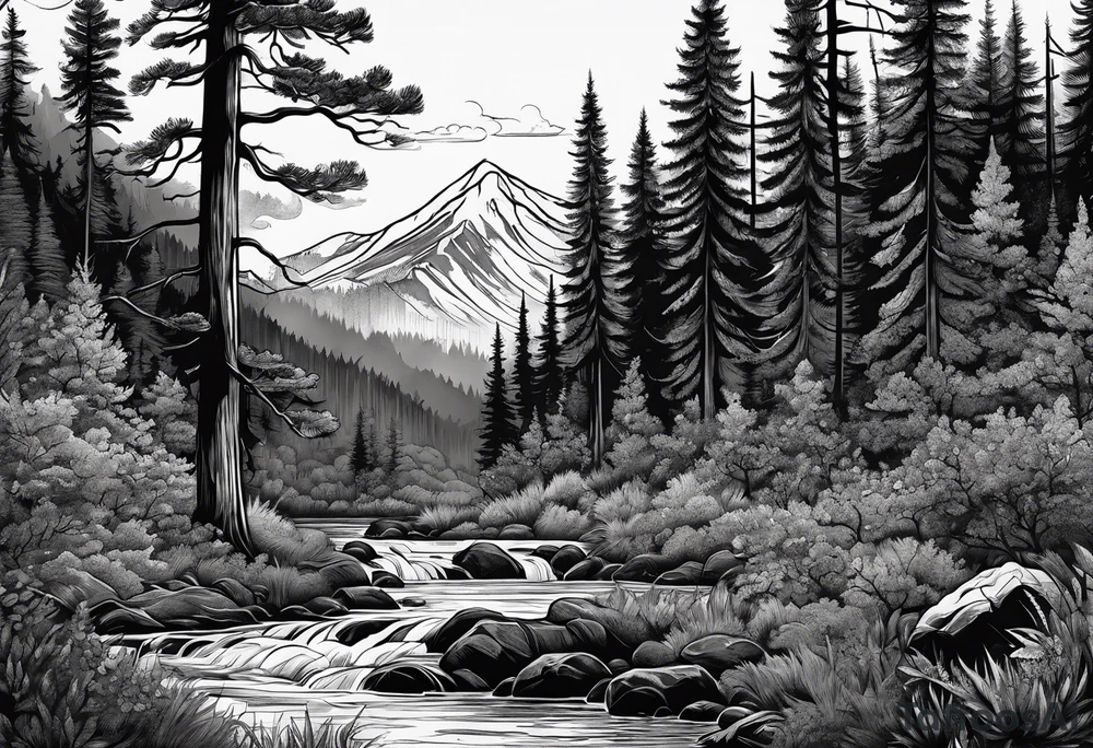 forest tattoo idea