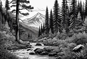 forest tattoo idea