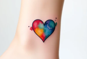 autism heart shape symbol tattoo idea