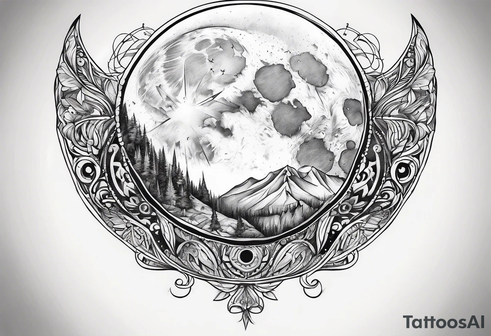 Moon tattoo idea