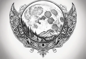 Moon tattoo idea