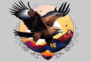 I want a tattoo for my daughter, her name is Daya which means black kite. I also love natur and I'm a climate change activist. Make the black kite soft, little more child like. For small tattoo tattoo idea