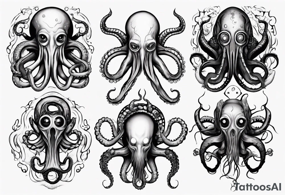 lovecraft theme with tentacle+++ and eyes tattoo idea lovecraft theme with tentacle+++ and eyes tattoo idea