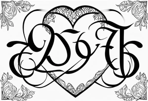 Zoe name written with a heart next to the couple tattoo idea tattoo idea