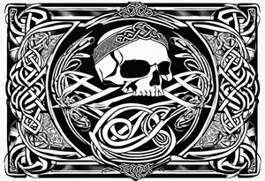 Cheers Mate text, armband +Celtic +Cancer Ribbon +tribal +artistic tattoo idea