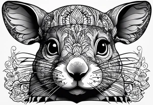 Chinchilla full body tattoo idea