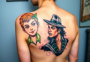 Peter Pan and
 Michael Jackson. tattoo idea