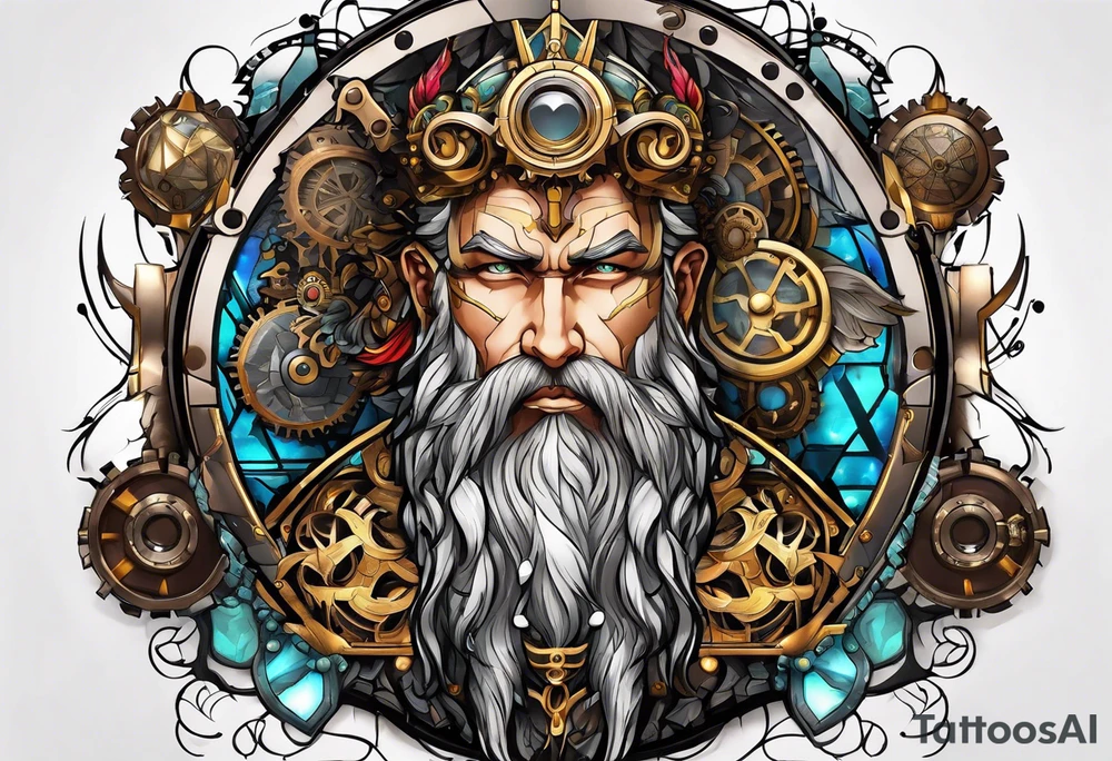 Steampunk zeus tattoo idea