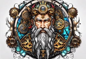 Steampunk zeus tattoo idea