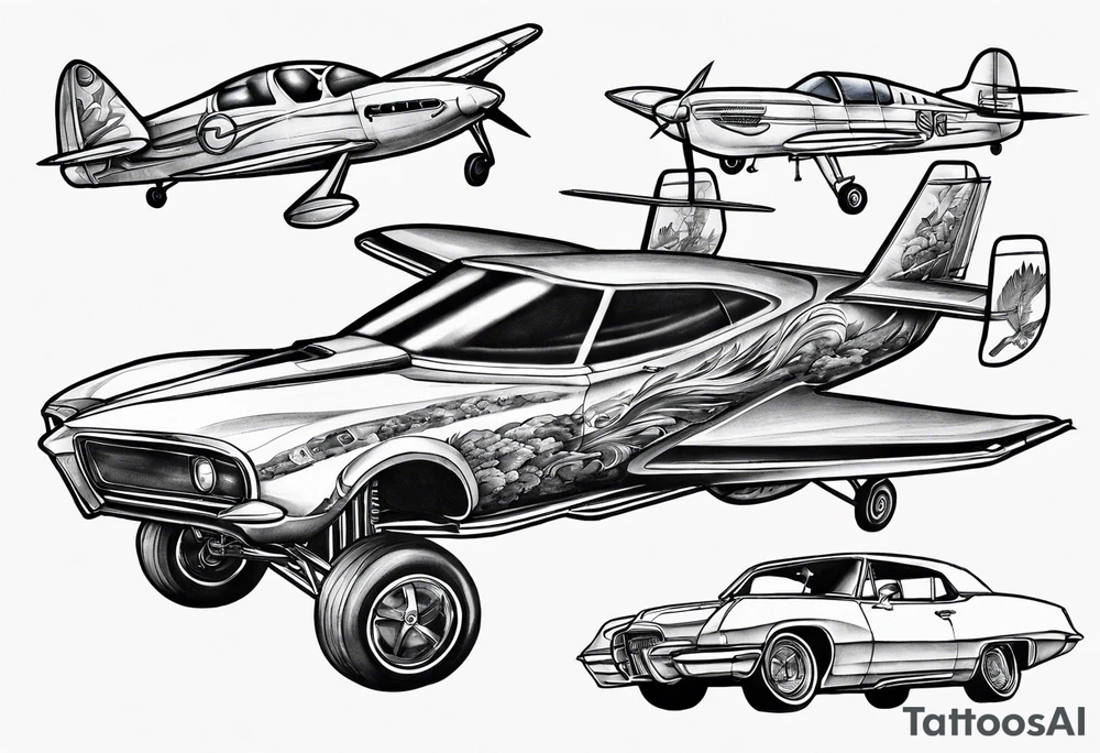 flying cars tattoo idea