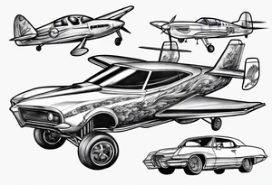 flying cars tattoo idea