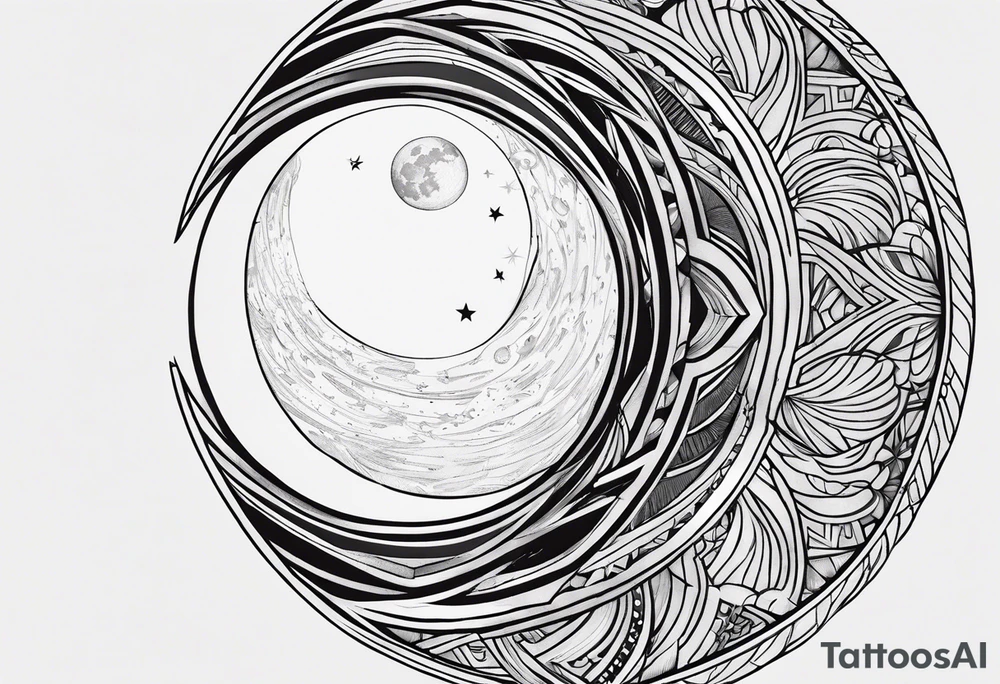 sacred moon tattoo idea