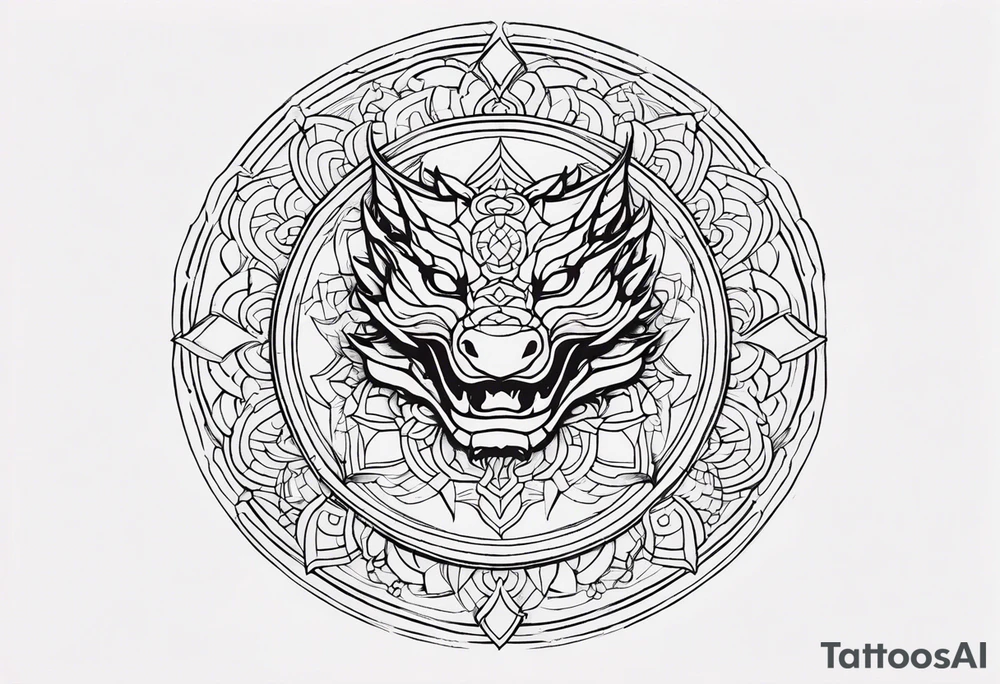 Dragon Mandala tattoo idea