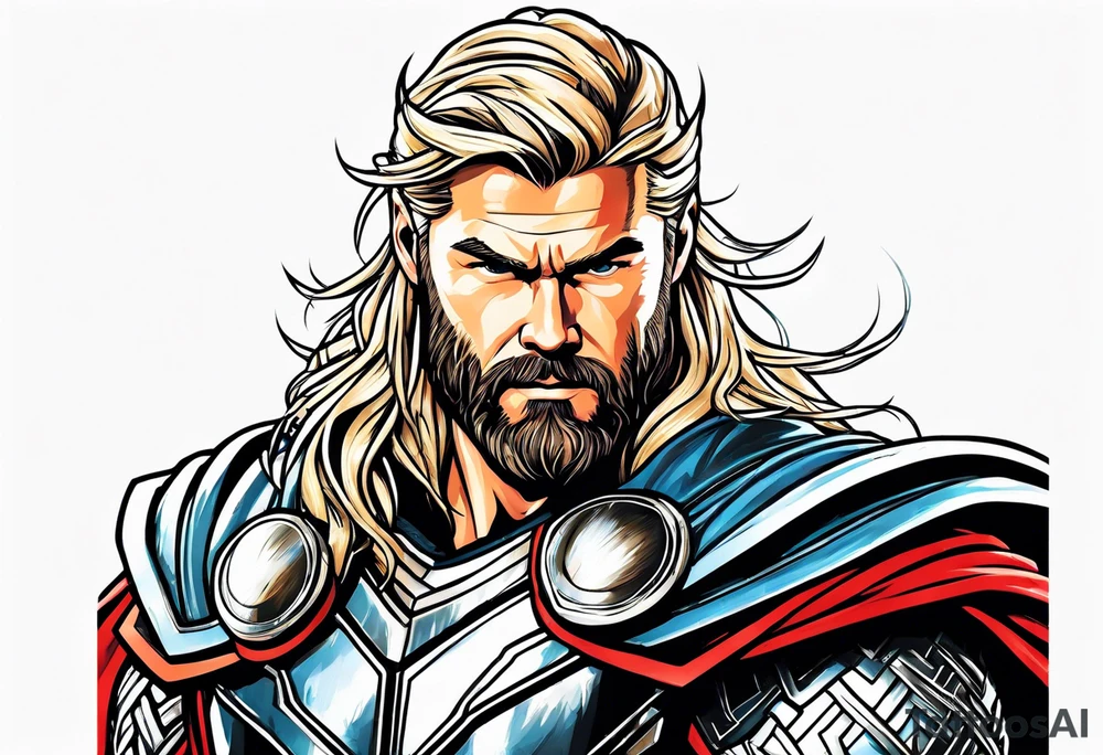 The Mighty Thor that looks like the Chris Hemsworth version tattoo idea