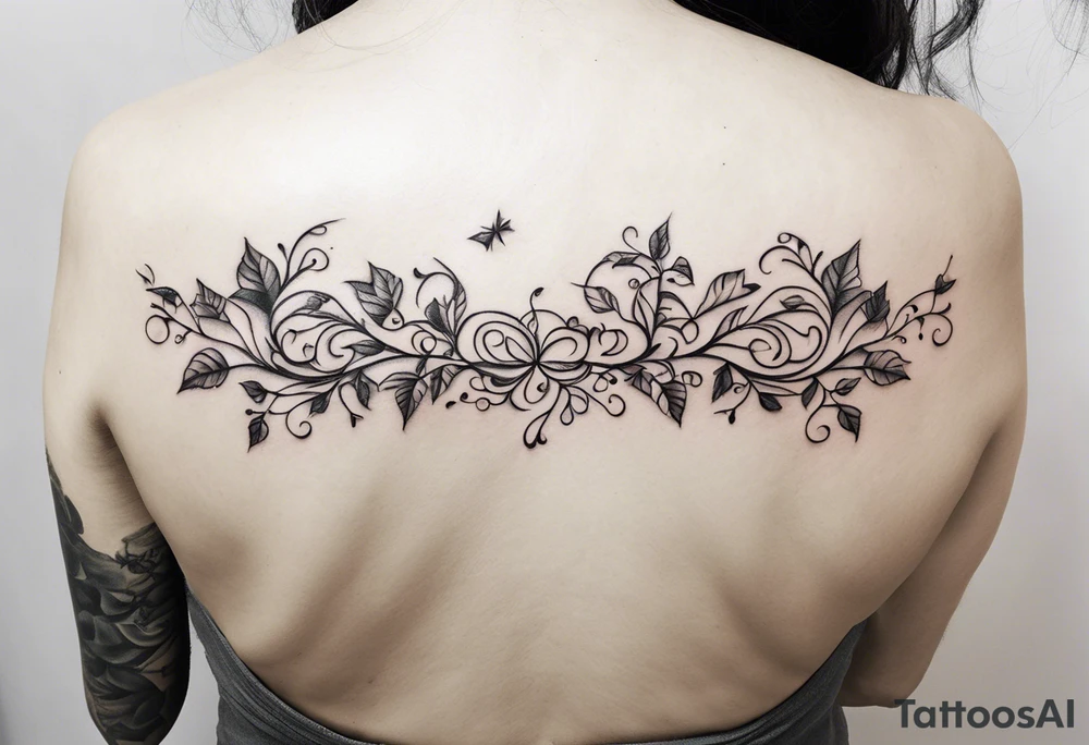 31.8742° N, 91.1366° W, with very simple ivy vines on both sides. tattoo idea
