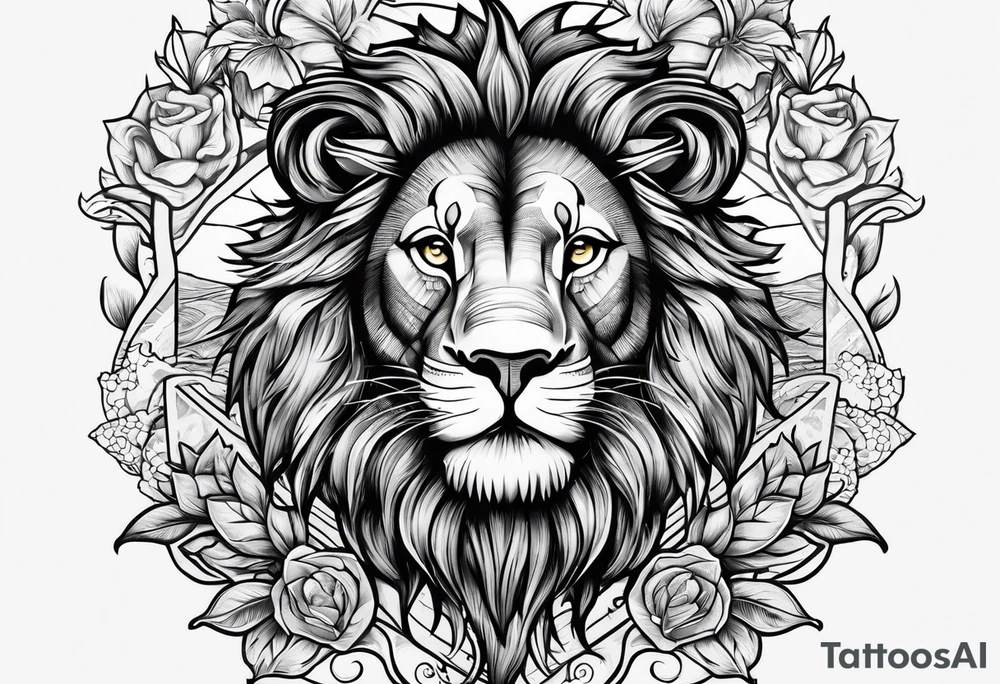 Lion fromage atlas tattoo idea