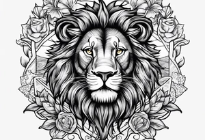 Lion fromage atlas tattoo idea