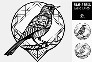 Simple birds tattoo idea