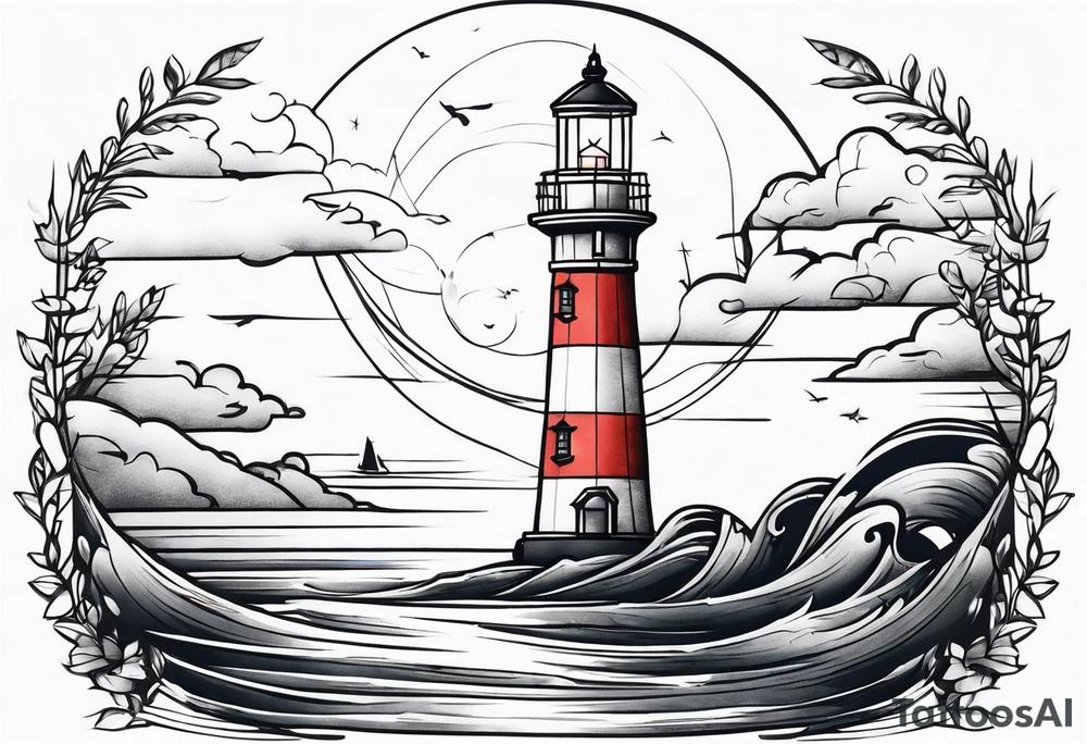 lighthouse tattoo idea