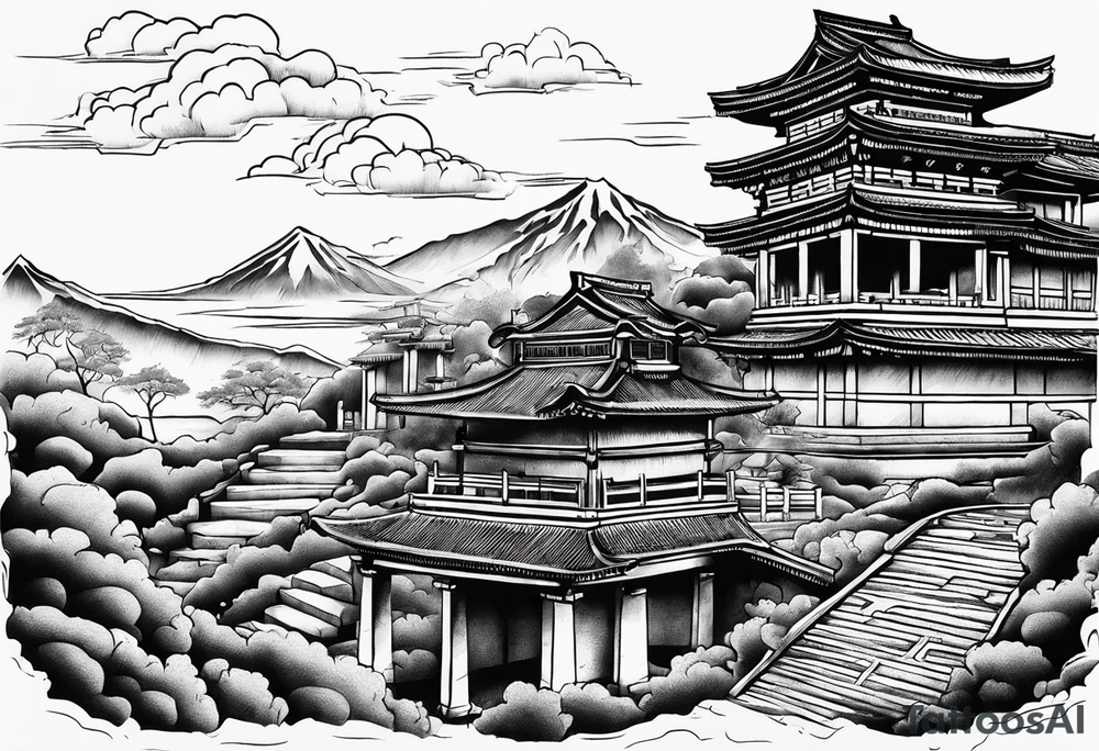 Roman ruins tattoo idea