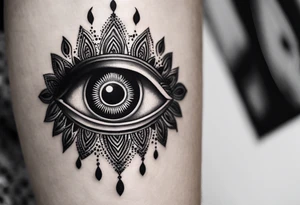 Mandala, eye, detail tattoo idea