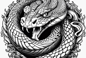snake eating its own tail tattoo idea